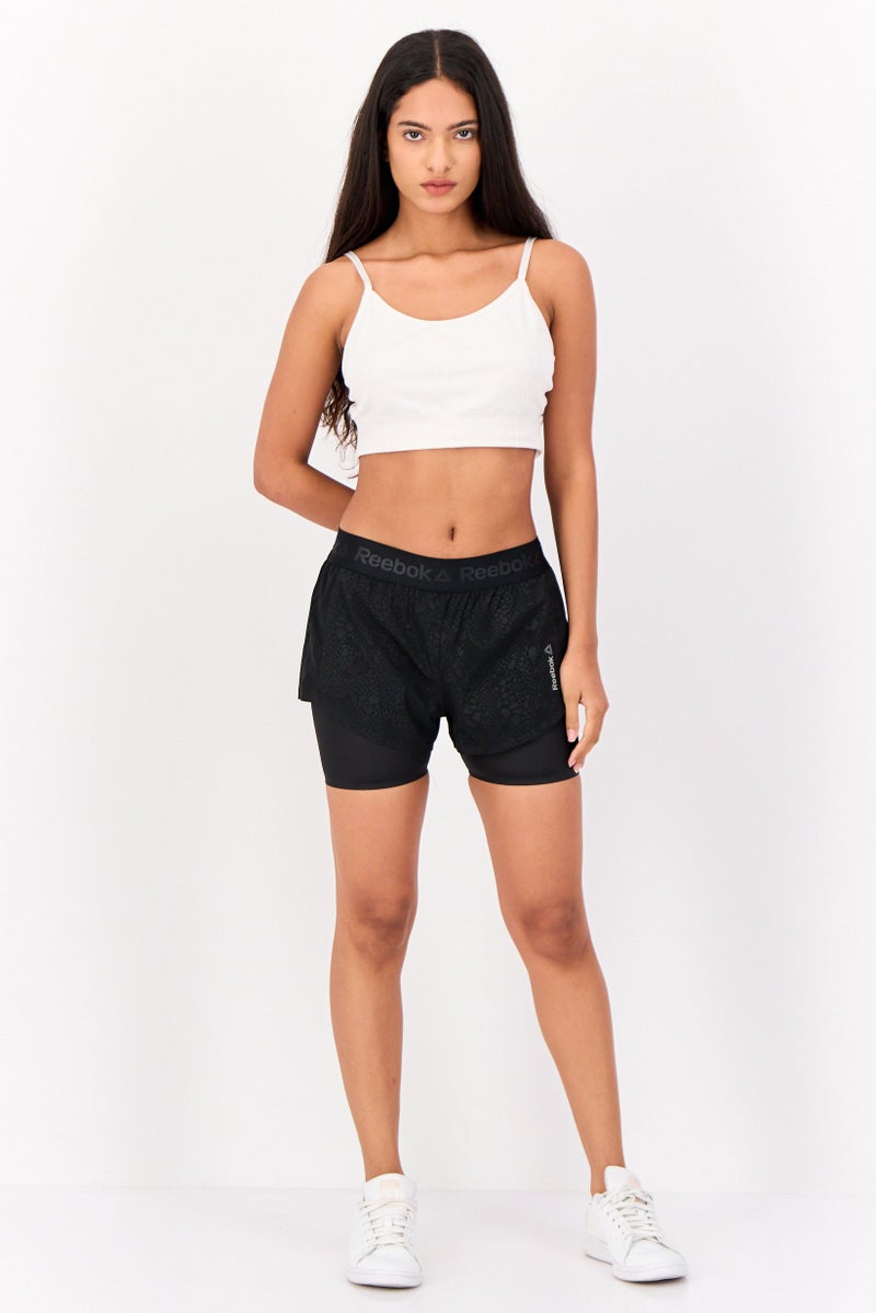 Reebok Women Sportswear Fit Padded  Cycling Shorts, Black - Image 4